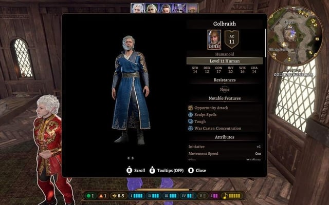 The Golbraith character in Baldur's Gate 3