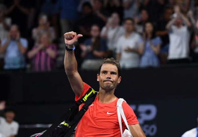Tennis - ATP 250 - Brisbane International - Queensland Tennis Centre, Brisbane, Australia - January 5, 2024 Spain's Rafael Nadal looks dejected after losing his quarter final match against Australia's Jordan Thompson Jono Searle/AAP Image via REUTERS     ATTENTION EDITORS - THIS IMAGE WAS PROVIDED BY A THIRD PARTY. NO RESALES. NO ARCHIVES. AUSTRALIA OUT. NEW ZEALAND OUT