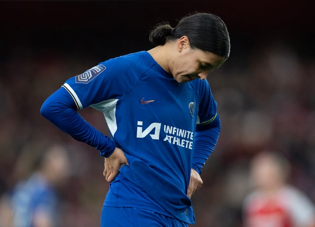 LONDON, ENGLAND - DECEMBER 10: Same Kerr of Chelsea during the Barclays Women´s Super League match between Arsenal FC and Chelsea FC at Emirates Stadium on December 10, 2023 in London, England. (Photo by Visionhaus/Getty Images)