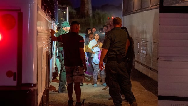 Migrants have been bussed away from the United States-Mexico border for months, including here in Eagle Pass, Texas on July 25, 2023