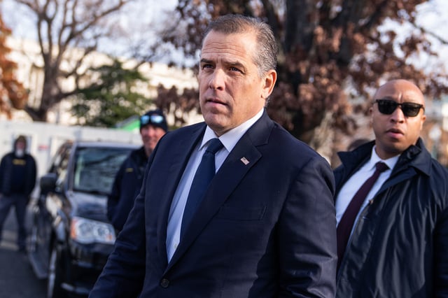 Hunter Biden is seen after making a statement during a news conference outside the US Capitol about testifying publicly to the House Oversight and Accountability Committee on Wednesday, December 13, 2023.
