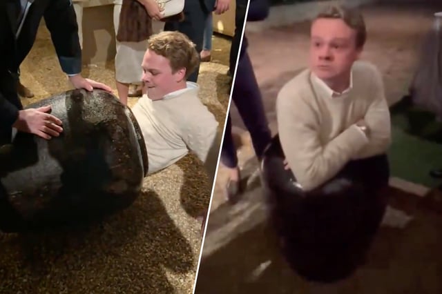 Connor Padgett man stuck in urn
