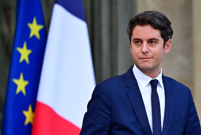 French Education Minister Gabriel Attal during the weekly cabinet meeting at the presidential Elysee Palace on Dec. 20 2023 in Paris, France. Attal was appointed Prime Minister on Jan. 9, 2024. 
