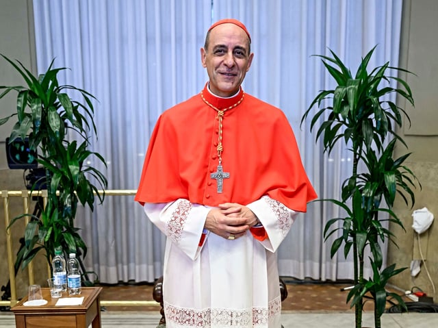 VATICAN CITY, VATICAN - SEPTEMBER 30: Newly appointed cardinal Víctor Manuel Fernández poses during the courtesy visits to the New Cardinals at the Apostolic Palace, on September 30, 2023 in Vatican City, Vatican. Pope Francis holds a consistory for the creation of 21 new cardinals, the consistory falls before the start of the Synod on Synodality, set to take place in October. (Photo by Antonio Masiello/Getty Images)