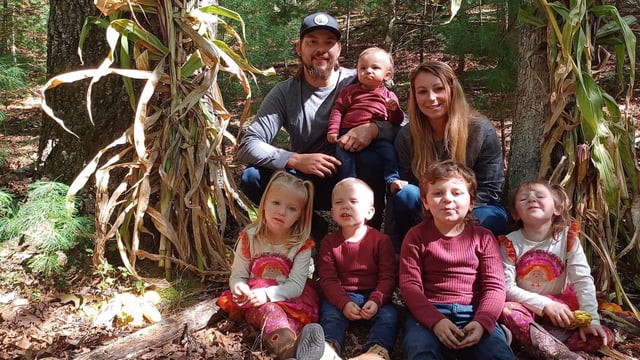 Candi Strawderman, Hunter Campbell, and their children