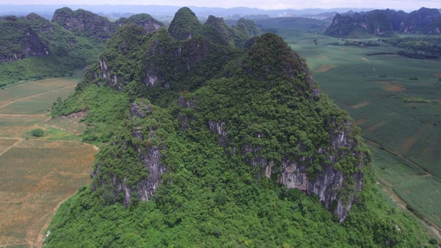 Many of the caves containing Gigantopithecus fossils have been found in Guangxi's distinctive karst landscape.