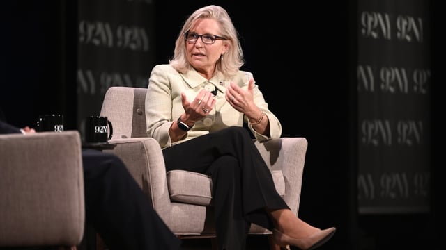 Liz Cheney speaking at New York City's Center for Culture and Arts