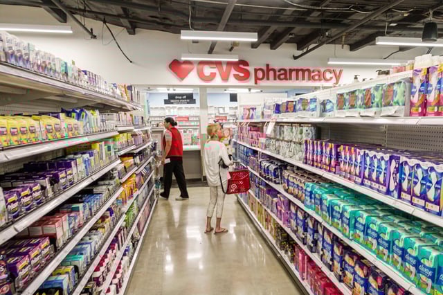 A CVS pharmacy operating within a Target in Miami Beach, Florida.