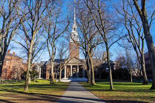 Memorial Church on the Harvard University campus in Cambridge, Mass. 