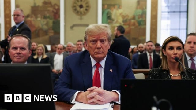 Former President Donald Trump attends the closing arguments in the Trump Organization civil fraud trial at New York State Supreme Court in the Manhattan borough of New York City