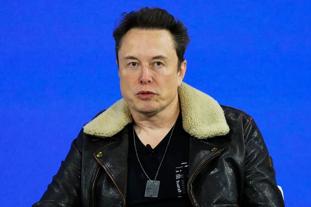 NEW YORK, NEW YORK - NOVEMBER 29: C.E.O. of Tesla, Chief Engineer of SpaceX and C.T.O. of X Elon Musk speaks during the New York Times annual DealBook summit on November 29, 2023 in New York City. Andrew Ross Sorkin returns for the NYT summit for a day of interviews with Vice President Kamala Harris, President of Taiwan Tsai Ing-Wen, C.E.O. of Tesla, Chief Engineer of SpaceX and C.T.O. of X Elon Musk, former Speaker of the U.S. House of Representatives Rep. Kevin McCarthy (R-CA) and leaders in business, politics and culture.  (Photo by Michael M. Santiago/Getty Images)