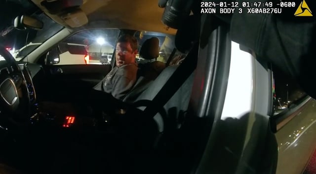 Elliot Binney is seen in his arrest video.