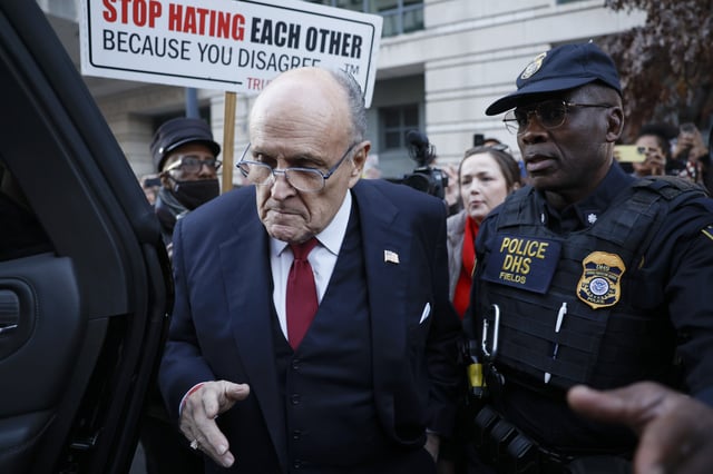 Rudy Giuliani leaves courthouse