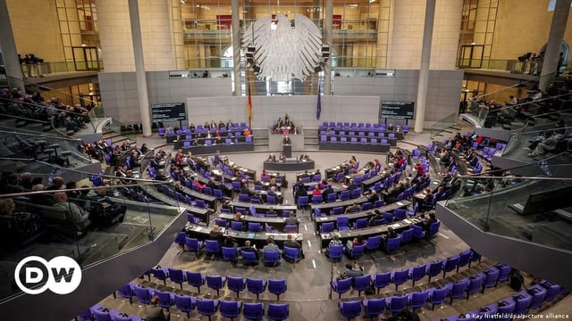 A view of the inside of the Bundestag