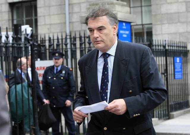 British journalist Ian Bailey leaves after a hearing at the High Court in Dublin, on April 24, 2010 following a European arrest warrant in connection with the death of Sophie Toscan du Plantier, the wife of a famous French film maker. Ian Bailey was placed under judicial supervision.