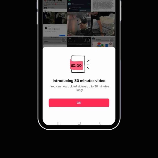30 minute videos on TikTok
