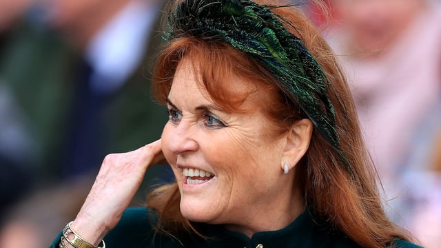 Sarah Ferguson, Duchess of York attends the Christmas Morning Service at Sandringham Church on December 25, 2023 in Sandringham, Norfolk.