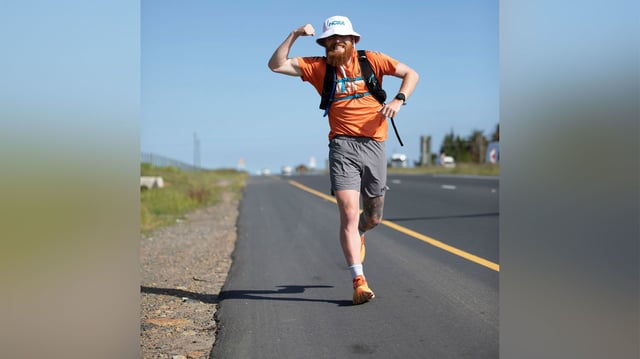 Starting at the most southerly point in South Africa, 26-year-old Russell Cook from England is running the equivalent of 360 marathons in 240 days to reach the most northerly point in Tunisia.