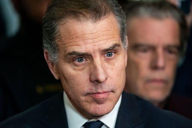 Hunter Biden outside a House Oversight Committee meeting on January 10, 2024 in Washington, DC.