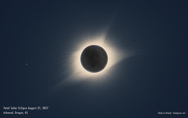 Totality, as seen during the 2017 total solar eclipse. Credit: Shahrin Ahmad.