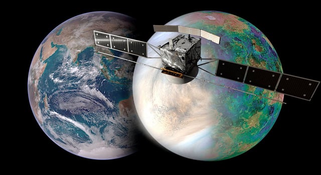 An artist's illustration depicts the EnVision mission to Venus, which will help scientists understand why Earth's most similar planetary neighbor in size is so different from our world.
