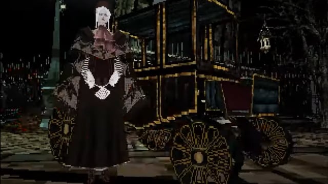 Bloodborne Kart trailer still - The Doll joins the race