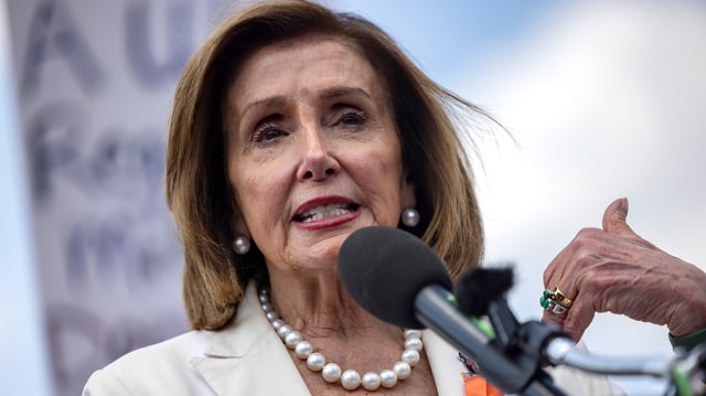 Rep. Nancy Pelosi (D-Cali.) speaks during a press conference concerning gun violence legislation at the Capitol on Tuesday, June 13, 2023. (Tierney L. Cross)