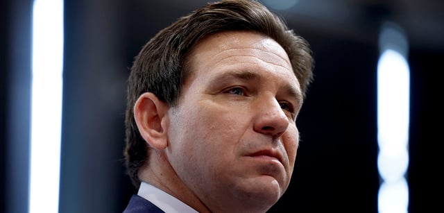 A federal judge refuses to block Florida Gov. Ron DeSantis' demand to oust pro-Palestinian student groups from Florida universities. Pictured: DeSantis, then a Republican presidential candidate, speaks Jan. 7 during a campaign event at a sports pub in Grimes, Iowa. (Photo: Anna Moneymaker/Getty Images)