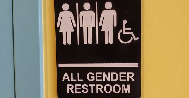 Tampon dispensers may be suitable for single-stall unisex restrooms like this one at a pub in Arlington County, Virginia, but not for boys school restrooms. That's what some male students at a high school in Connecticut decided last week after one was installed. (Photo: Peter Parisi/The Daily Signal)