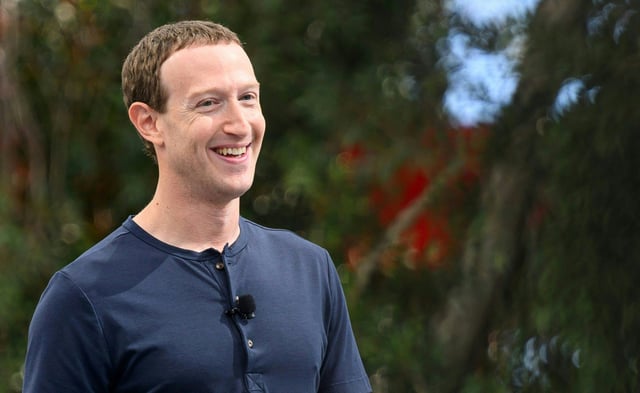 Meta founder and CEO Mark Zuckerberg speaks during Meta Connect event at Meta headquarters in Menlo Park, California on September 27, 2023.