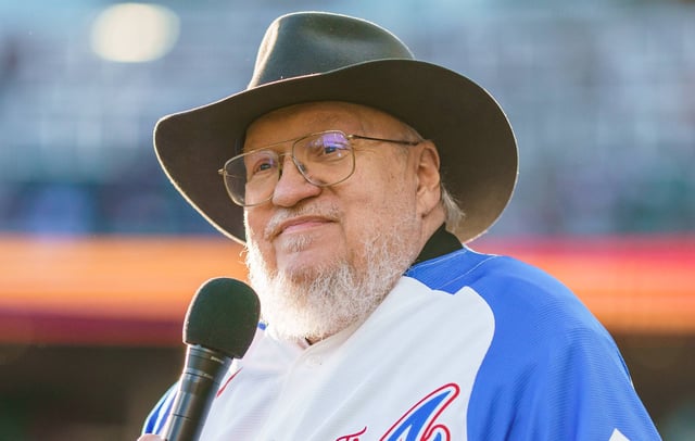 George R.R. Martin. (Photo by Matthew Grimes Jr./Atlanta Braves/Getty Images)