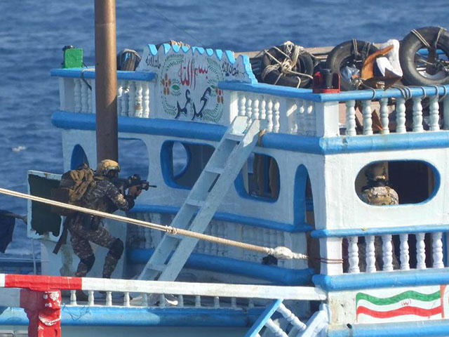 Navy personnel foiled yet another piracy attempt on a Iranian-flagged fishing vessel Omaril off Somalia, on February 2, 2024. Photo: Indian Navy