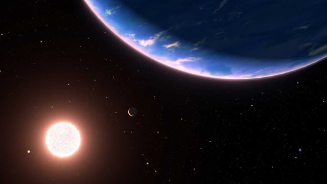 An artist's concept of the exoplanet GJ 9827d, the smallest exoplanet where water vapor has been detected in the atmosphere. Credit: NASA/ESA/Leah Hustak, Ralf Crawford, Space Telescope Science Institute