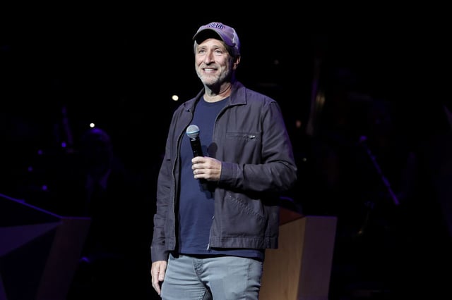 Jon Stewart performs during the 16th Annual Stand Up For Heroes Benefit at David Geffen Hall on November 7, 2022, in New York City. (Photo by Jamie McCarthy/Getty Images)