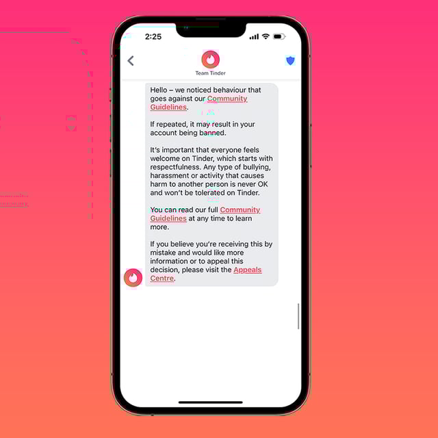 Tinder introduces new warnings to curb bad behavior on the app.