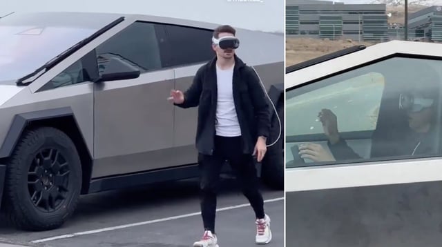 Cybertruck and Apple Vision Pro Owners