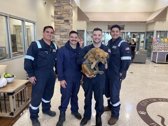 A photo of Connie and her rescuers.