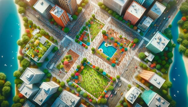 City Urban Community Concept Art