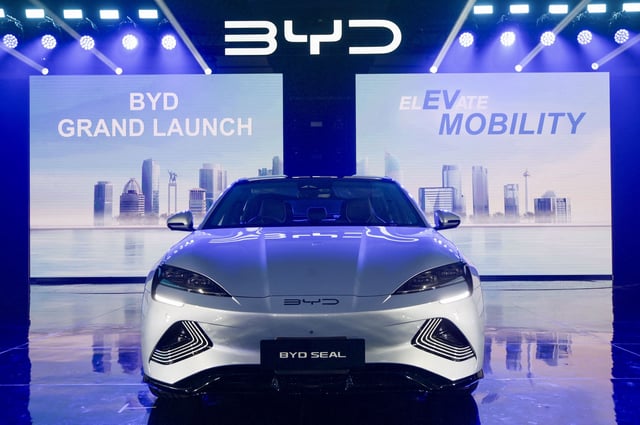 The BYD Seal launches in Jakarta, Indonesia on January 18, 2024.