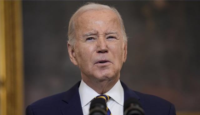 President Joe Biden delivers remarks in the White House, Tuesday, Feb. 6, 2024, in Washington. (AP Photo/Evan Vucci)