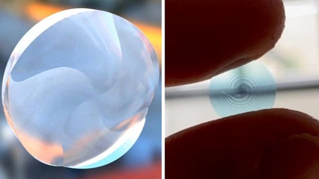 Experts craft spiral lens, delivers sharp vision at all distances