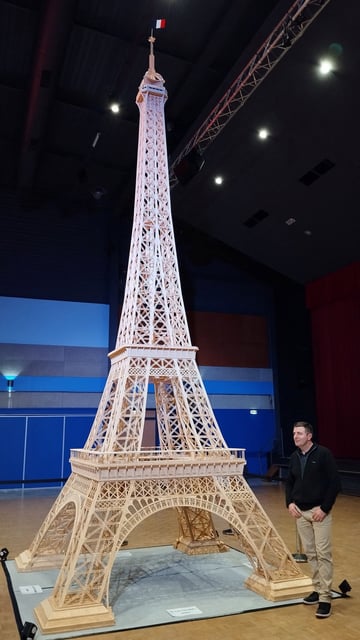 The tower is nearly 24 feet tall.