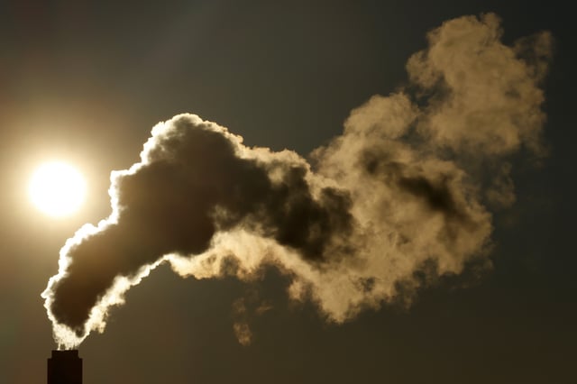 Air pollution from smoke stack