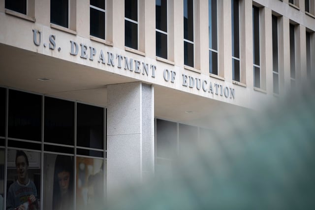 A general view of the Department of Education headquarters in Washington, D.C., as seen on September 9, 2019.
