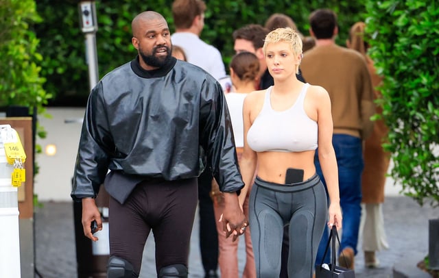 Kanye West and Bianca Censori are seen on May 13, 2023 in Los Angeles, California. (Photo by Rachpoot/Bauer-Griffin/GC Images)