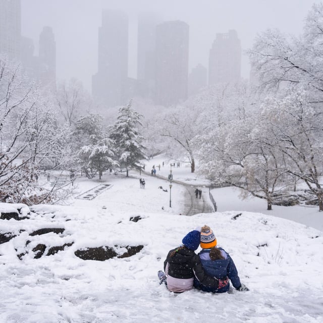 Parks throughout the city were filled with children and families on Tuesday, including Central Park.