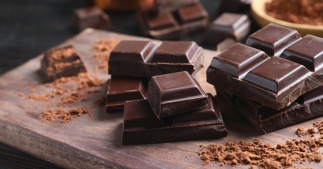 Most traditional chocolate (pictured) is about 50% sugar by weight