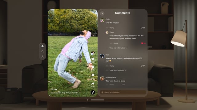 TikTok on the Apple Vision Pro