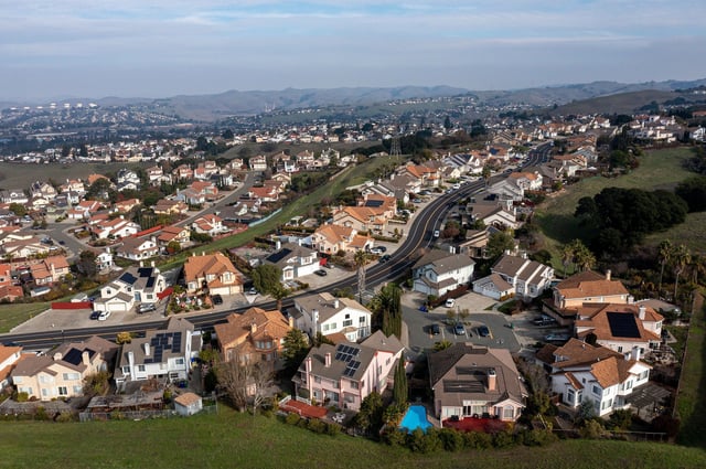 Homes in Pinole, California, US, on Tuesday, Dec. 26, 2023.