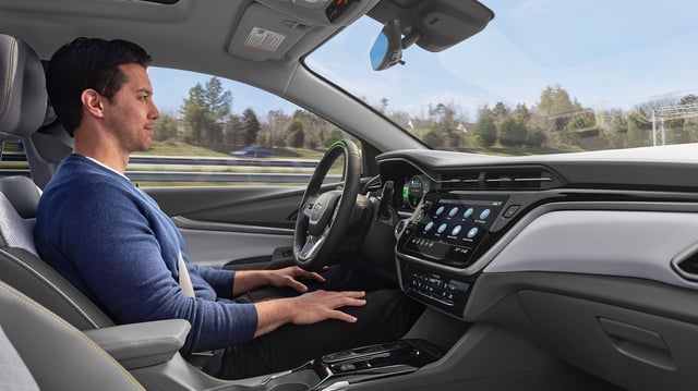 In cases of emergencies, the car will require a driver to regain control of the vehicle. GM refers to this as a "hands-off, eyes-on" system. 
